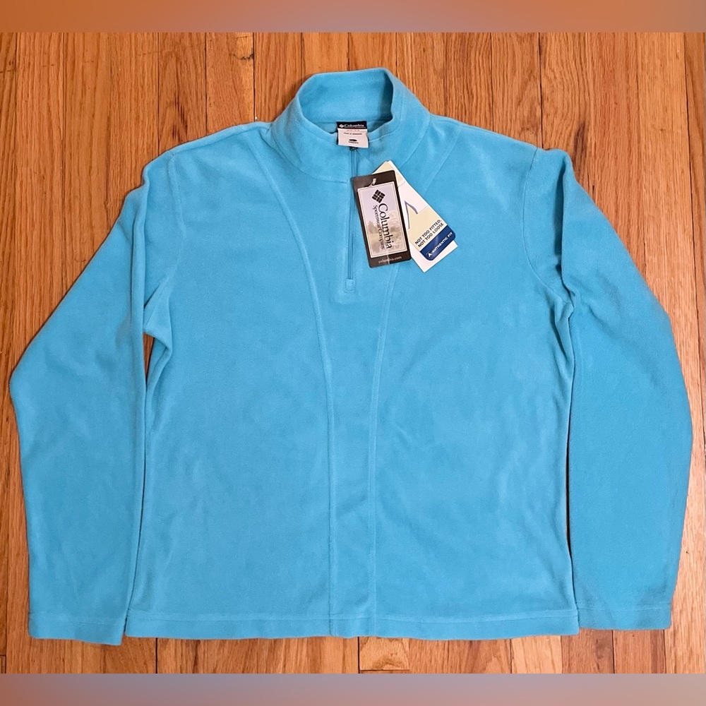 Colombia Glacial Ridge, 1/4 Zip, Size Large, Color Light Blue